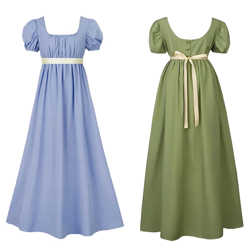 New Style Bridgetown Cos Costume Retro Regent Dress High Waist Ball Dress Victorian Tea Dress Cosplay Costume Women