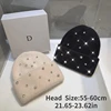 2024 Luxury Rhinestone Winter Hats for Womem Elegant Fashion Designer Angola Warm Beanies Soft  Solid Adult Cover Head Cap 4