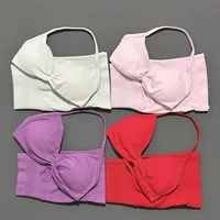 2 Pieces Yoga Gym Set Women Seamless Strappy Yoga Bra High Waist Workout Scrunch Shorts Sports Set Fitness Clothes Sportswear - Image 4