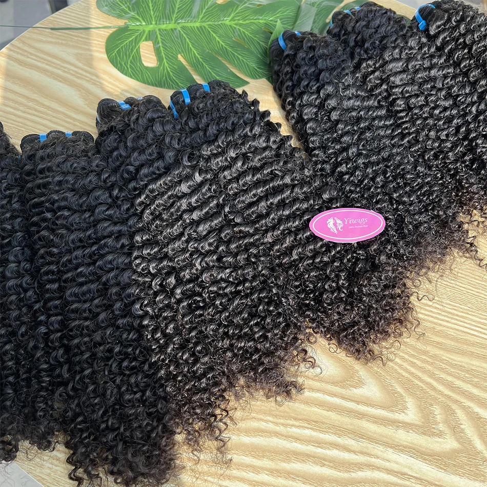 Yiwigs 15A Grade Kinky Curly Vietnamese Raw Hair Bundles 10-30 inches Black Hair Weave Extensions