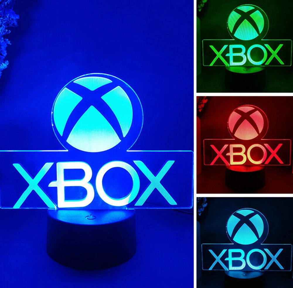 3D LED Gaming Setup RGB Lamp USB Powered Gaming Room Children's Lamp Bedroom Night Lights LED Table Lamp Indoor Lighting Gifts 3