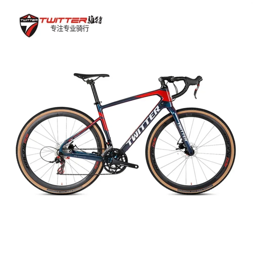 Twitter Gravel Rs-12S Freno A Disco Olio Cablaggio Interno T900 Bici Fuoristrada Fuoristrada In Fibra Di Carbonio 700 * 40C Biciclette Per Bici Da Ghi