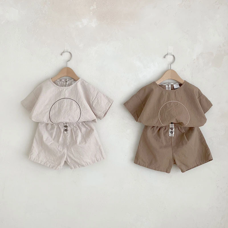 Baby Clothing Set near me Children New Arrival Set Toddler Boy Casual Circle Print Thin Short Sleeves Tees And Baby Girl Retro Loose Cotton Shorts Suit best Baby Clothing Set