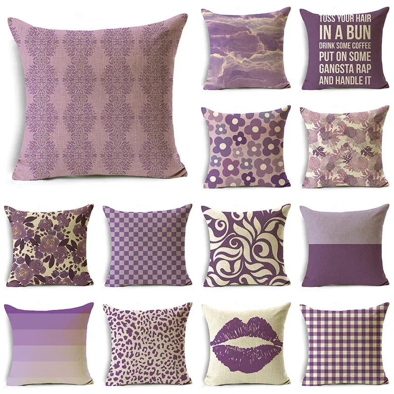 

Fantasy Purple Series Printed Pattern Sofa Cushion Covers Pillow Covers Home Decor Party Car Bedding
