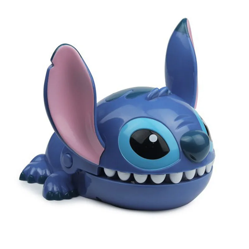 16cm Disney stich Bite Finger Figures Stitch Dentist Push Teeth Funny Game  Model Toys Birthday Gifts for Kids baby toy gifts