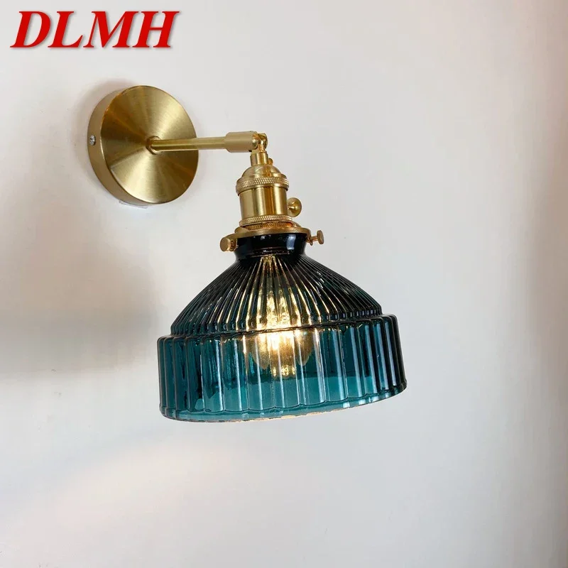 

DLMH Nordic Brass Wall Lamp Indoor Living Room Bedroom Bedside Lamp Modern Hotel Corridor Hallway Wall Lamp