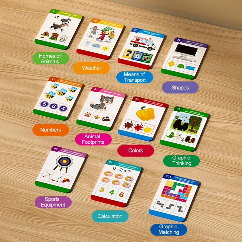 Russian Puzzle Learning Machine Children's Early Education Card Card Machine Logical Judgment Thinking Learning Card Machine 5