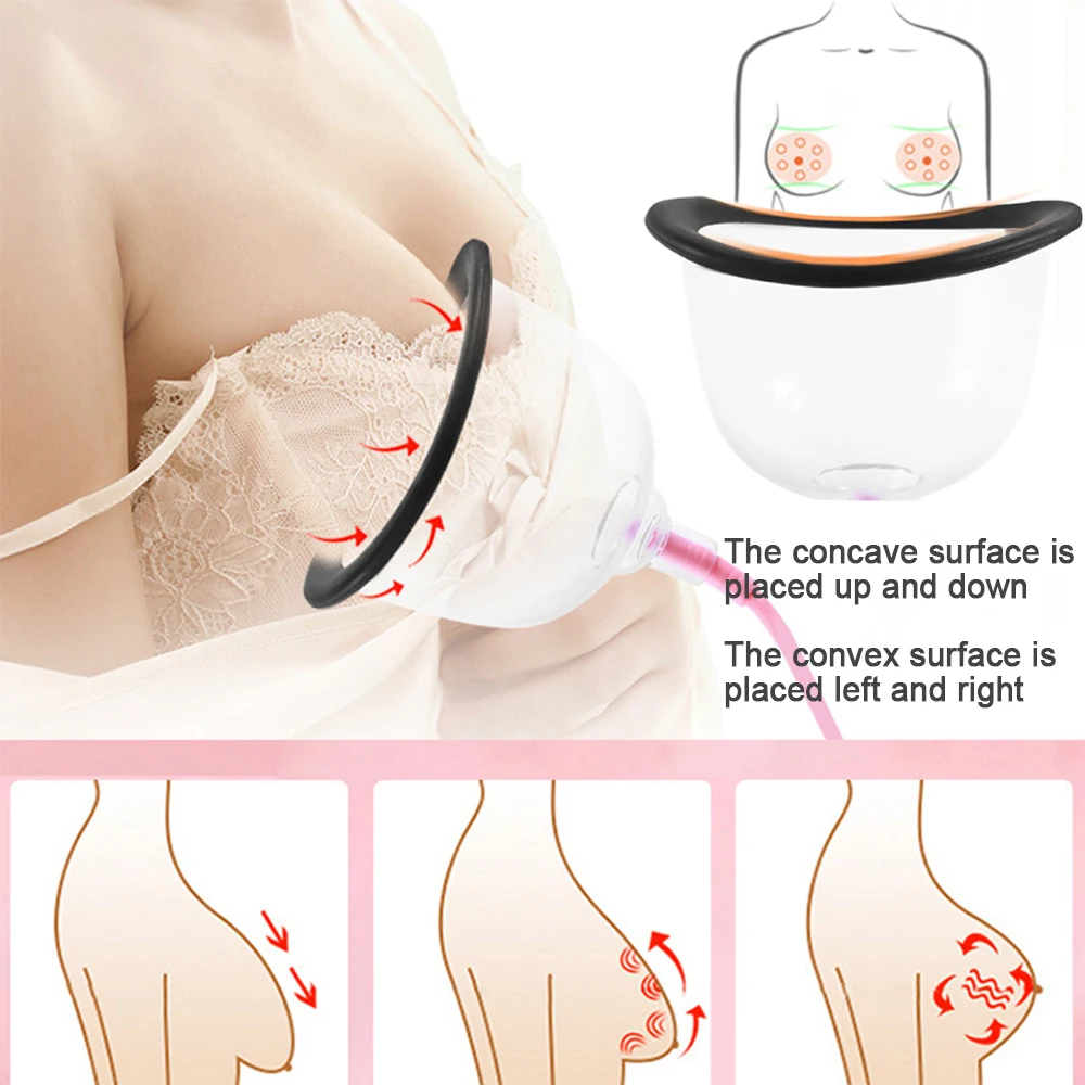 

Breast Lifting Vacuum Suction Cup Nipple Enhancer Sucker Anti Sagging Electric Breast Enlargement Pump Chest Massage Device Big