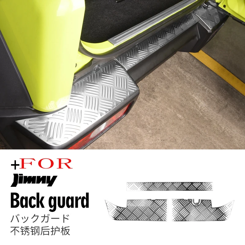 

Jimny ABS Carbon Fiber Stainless Steel Rear Guard Bumper Applique For Suzuki Jimny JB74 Sierra JB64 4x4 Car Accessories