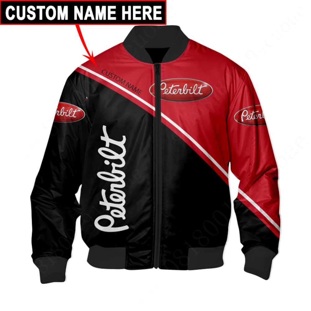 Peterbilt Jacket Harajuku Parkas 3D Windbreaker Techwear Uniforme Da Baseball Bomber Jacket Cappotti Spessi Giacche Per Abbigliamento Maschile