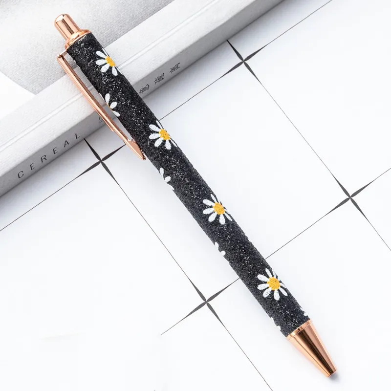 

50Piece Press Ballpoint Pen Luxury Cute Wedding Gold Metal Stationery School Office Supply High Quality Pens