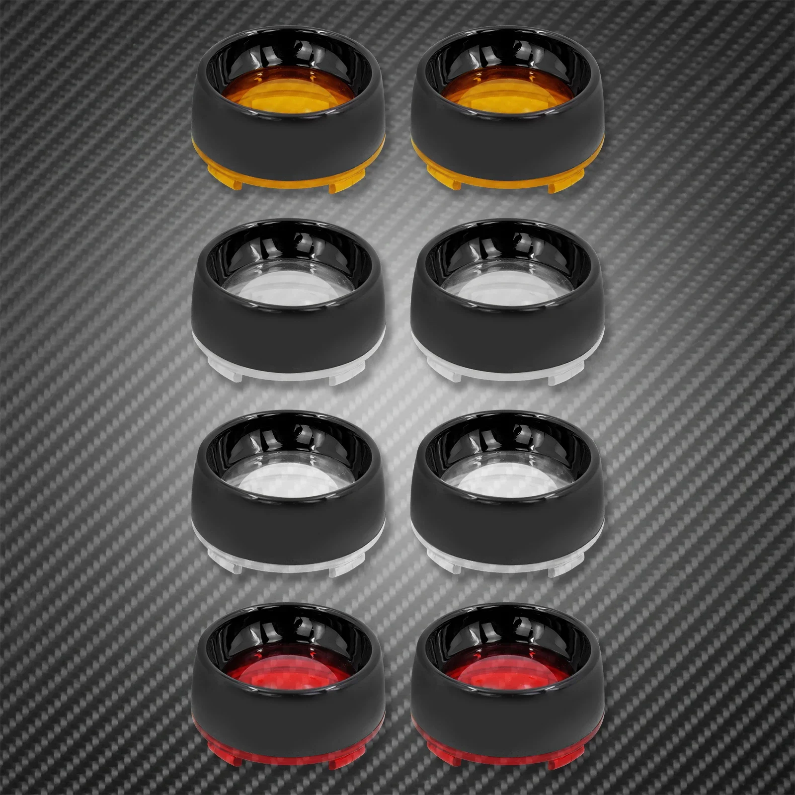 Pexorin Lot De 4 Caches De Clignotants Transparents Avec Visière