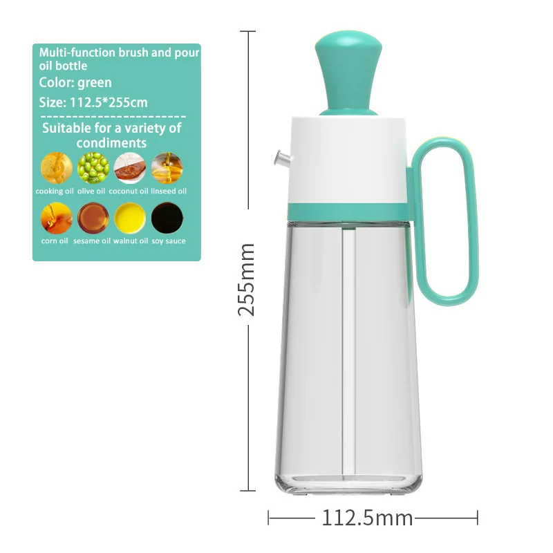 Lekoch 300 ML Oil Brush Oil Bottle Glass Bottle Baking Pastry BBQ Tool Brushes Baking