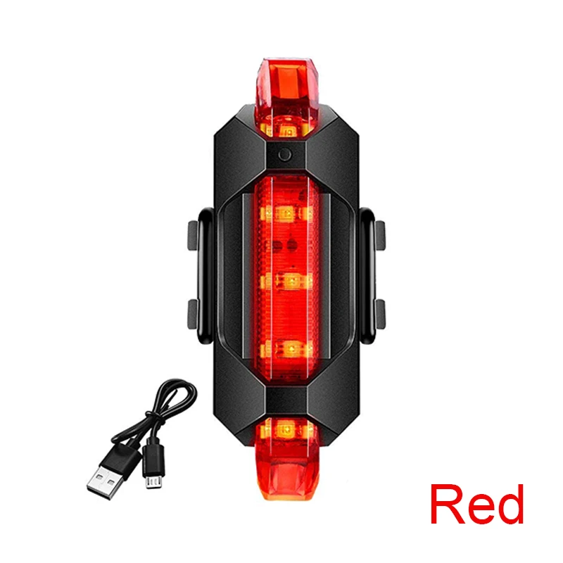 2218 Bike Light USB Rechargeable Front Light Red Taillight