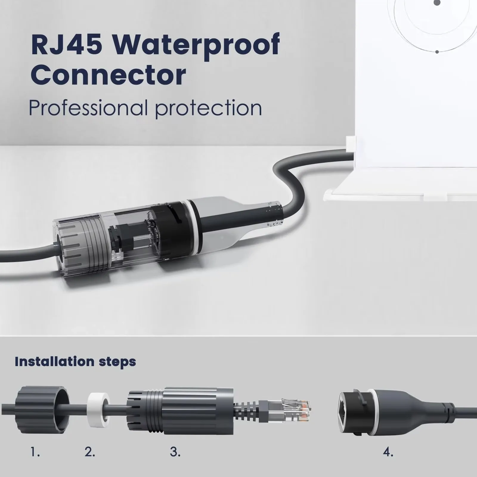 남성-RJ45 어댑터 RJ45-1 RJ-2 케이블 RJ45 여성 24AWG 1200Mbps RJ45 여성 커넥터-Starlink SPX 남성-RJ45 케이블