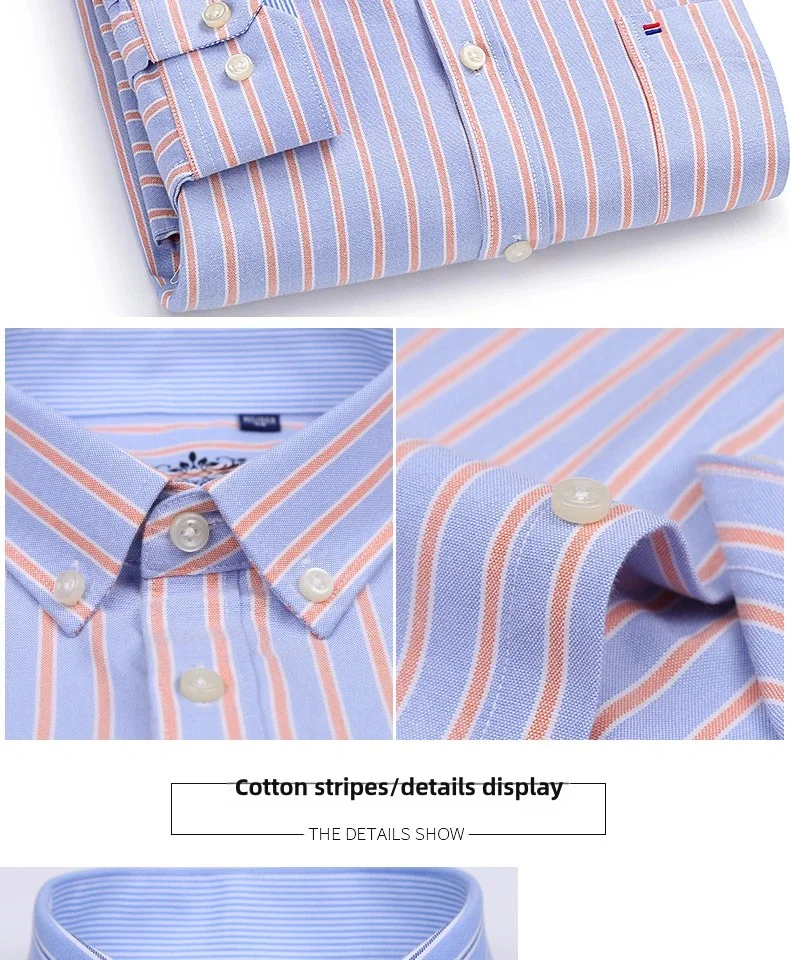 Herren Langarmhemd – Neu, Kirschrot, Oxford-Gewebe, bügelfrei, Frühling/Sommer/Herbst, Trendiges Streetwear-Oberteil, Hohe Qualität, Alles inklusive – Detail 12