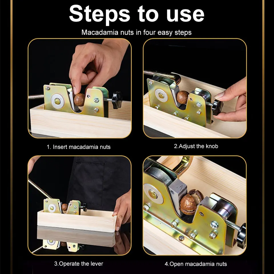 Siruishop Craquelins à Noix Légers Ouvre-Noix Macadamia Pour Toutes Noix Amandes