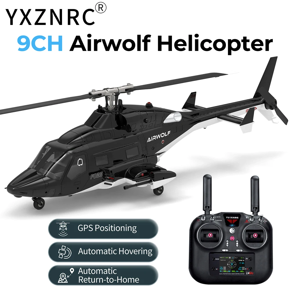 YUXIANG Airwolf RC 헬리콥터 1:34 9CH GPS 브러시리스 광학 흐름 포지셔닝