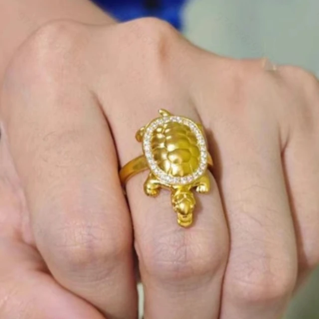 Turtle Ring In Gold Turtle Finger Ring Small Golden Turtle Ring To