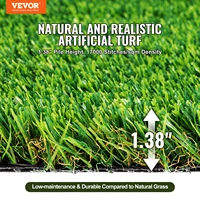 SucceBuy Artifical Grass Rug Green Turf 1.38/1.57" Fake Door Mat Outdoor Patio Lawn Decoration Easy to Clean with Drainage Holes 2