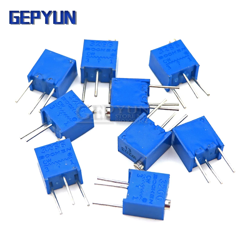 10PCS 3266W adjustable precision potentiometer 1K 2K 5K 10K 20K 50K 100K 200K 500K 103 1M 3266 Gepyun