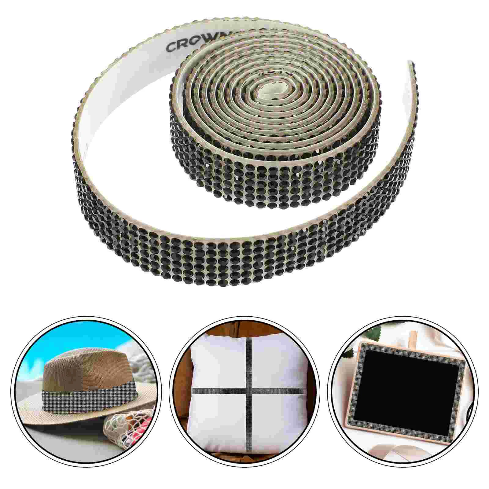 

4 Rolls Adhesive Rhinestone Stickers Bridal Belt Patches Wedding Supply Pearl Sash Rhinestones Hot Melt Applique Sewing Dress