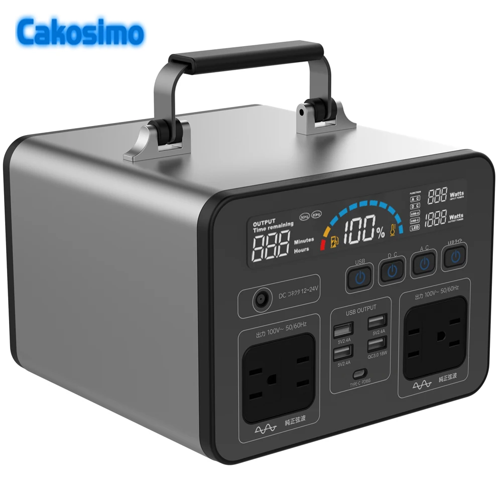 Cakosimo Portable Solar Power Station Generator 500w 1000w Large