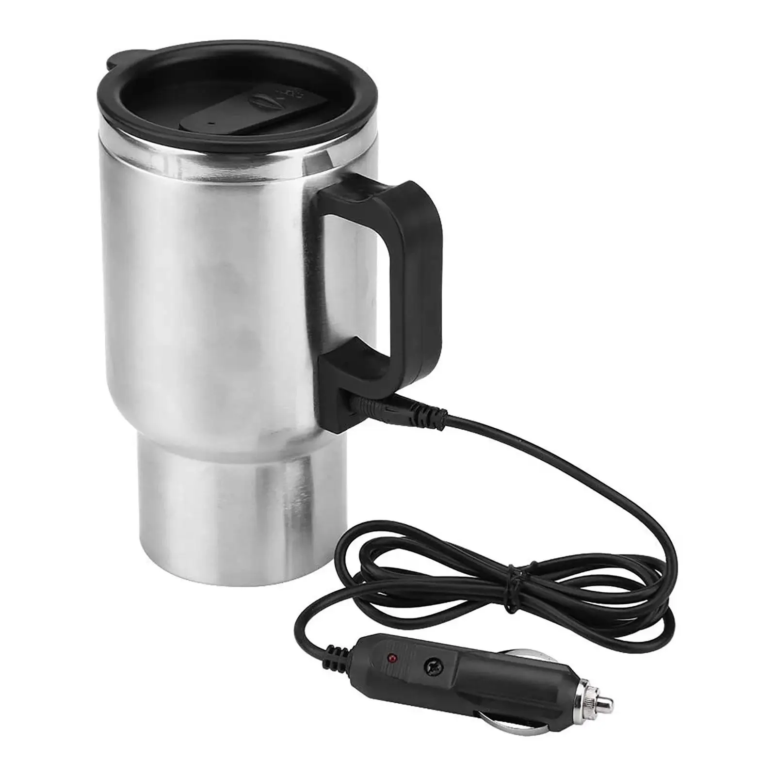 차량용 USB 가열 병 음료 주전자 머그잔 라이터, 가열 케이블 컵, 여행용 물 전기 머그잔, W9J7, 450ML, 12V