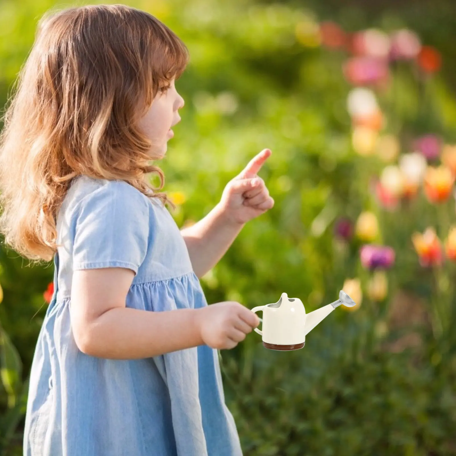 어린이를위한 미니어처 물주전자 정원 놀이 작은 꽃 식물 급수 도구 인형 집 장식 마이크로 조경 원예