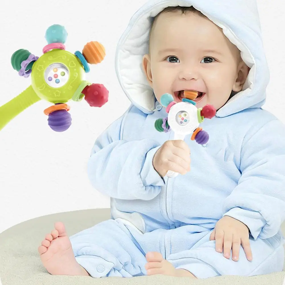 Baby Rattles Toys 0 to 1 Baby Rattle Sensory Rattle For Baby Changes Newborn Musical Toy Rattle Sand Hammer Baby Toys - 3