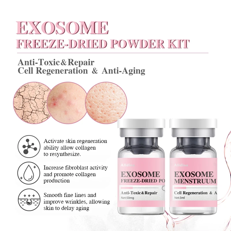 Facial Serum Facial Essence GZ Pink Exosomes Stem Cell Booster Alidina Exosomes Kit Cell Regeneration Anti-aging Kit Anti-wrinkle