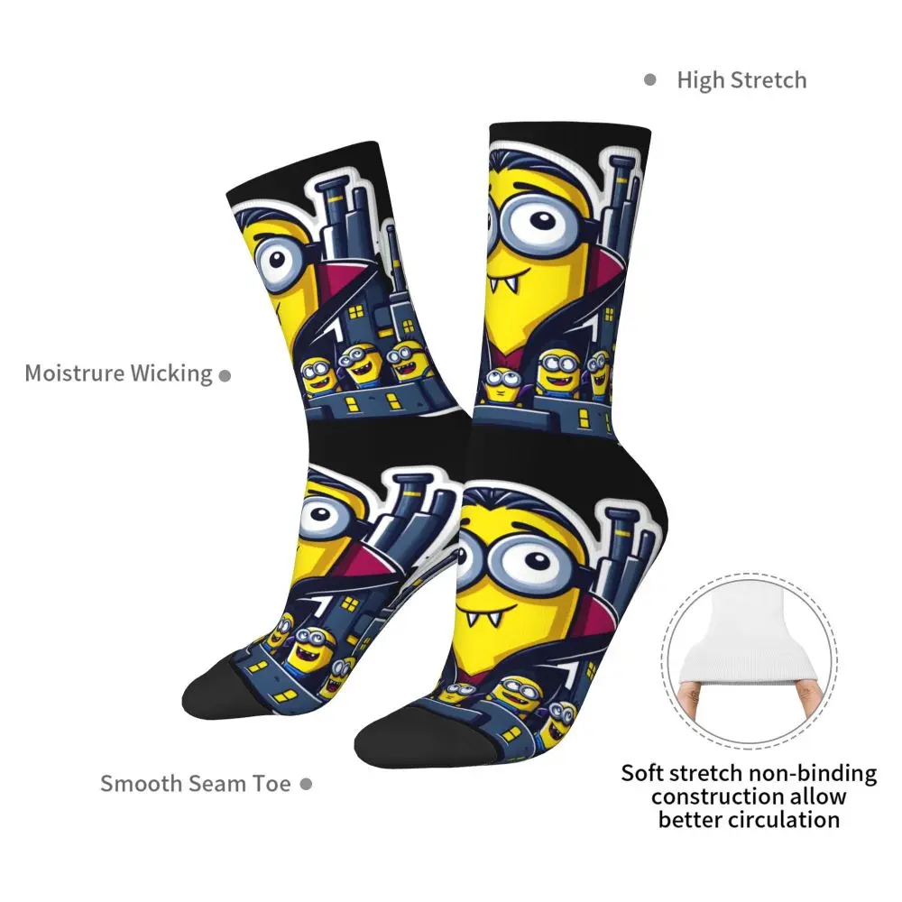 Custom Cool Print M- Minions Cartoon Socks for Women Men Stretchy Summer Autumn Winter M- Minions Bananas Crew Socks 77 Sd4a7b47ad6c442a99f6357b29b36d79bq