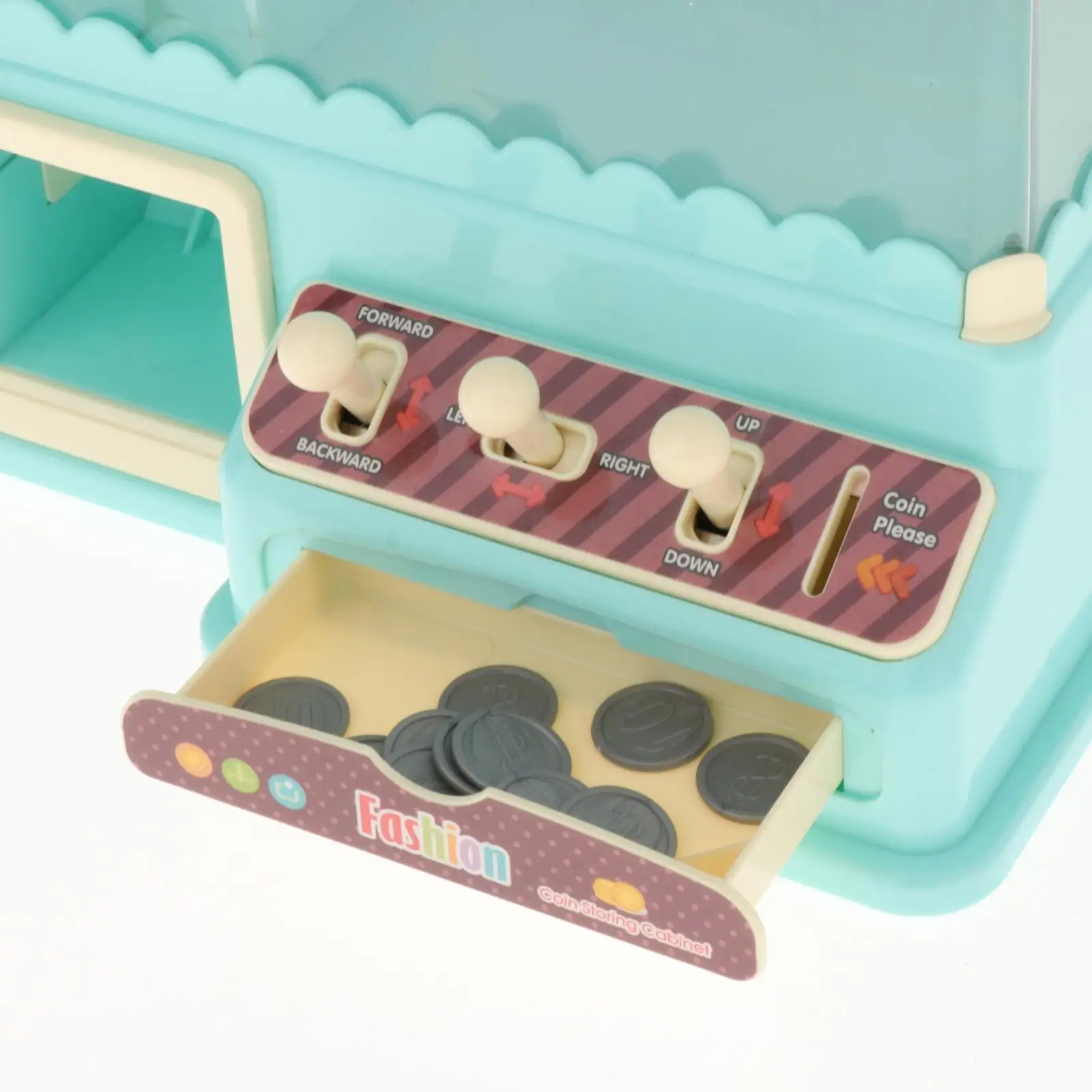 Claw Machine with 6 Dolls Girl Grab Doll Clip Dollhouse Gifts Mini Arcade 6