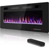 50 inch Electric Fireplace Inserts and Wall Mounted with Remote Control & Touch Screen 1500W Fireplace Heater with Timer 1