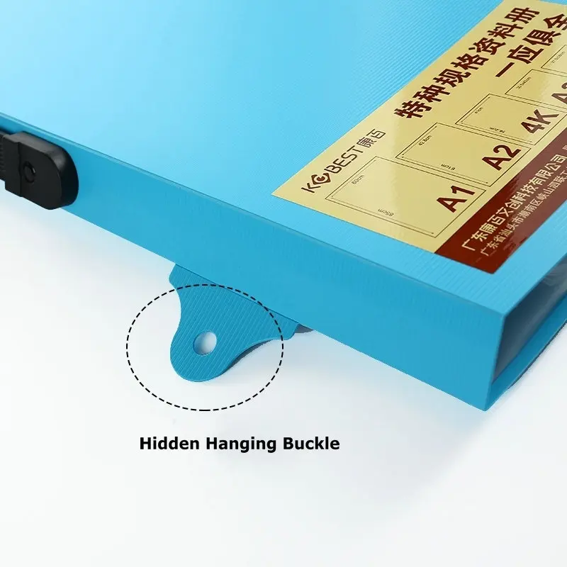Large File Folder A1 Poster Paper Organizer Ring Binder HD Transparent PVC  Bag Display Book Folder