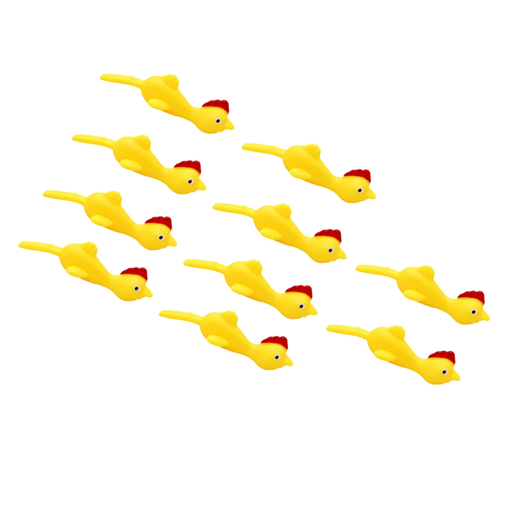 

10 Pcs Chicken Party Supplies Screaming Toy Toys Elasticity Creative Mini