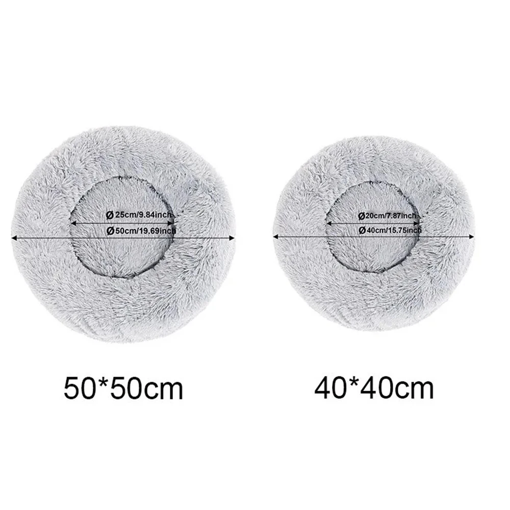 Title 8, Cat Nest Round Soft Shaggy Mat Indoor Dog Cat B...
