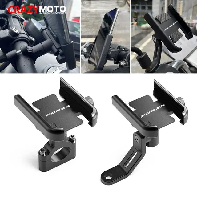 Support GPS/téléphone Pour Honda FO&RZA 750 (2021-2024) - Fixation 12mm Sur Guidon, En Alliage Aluminium