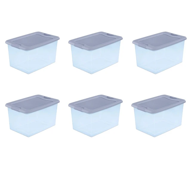 Sterilite 64 Quart Large Latching Stackable Clear Plastic Storage