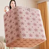 Cute Pink Large Capacity Clothes Quilt Storage Bag Foldable Dust-proof Waterproof Clothes Storage Organizer with Zipper 1