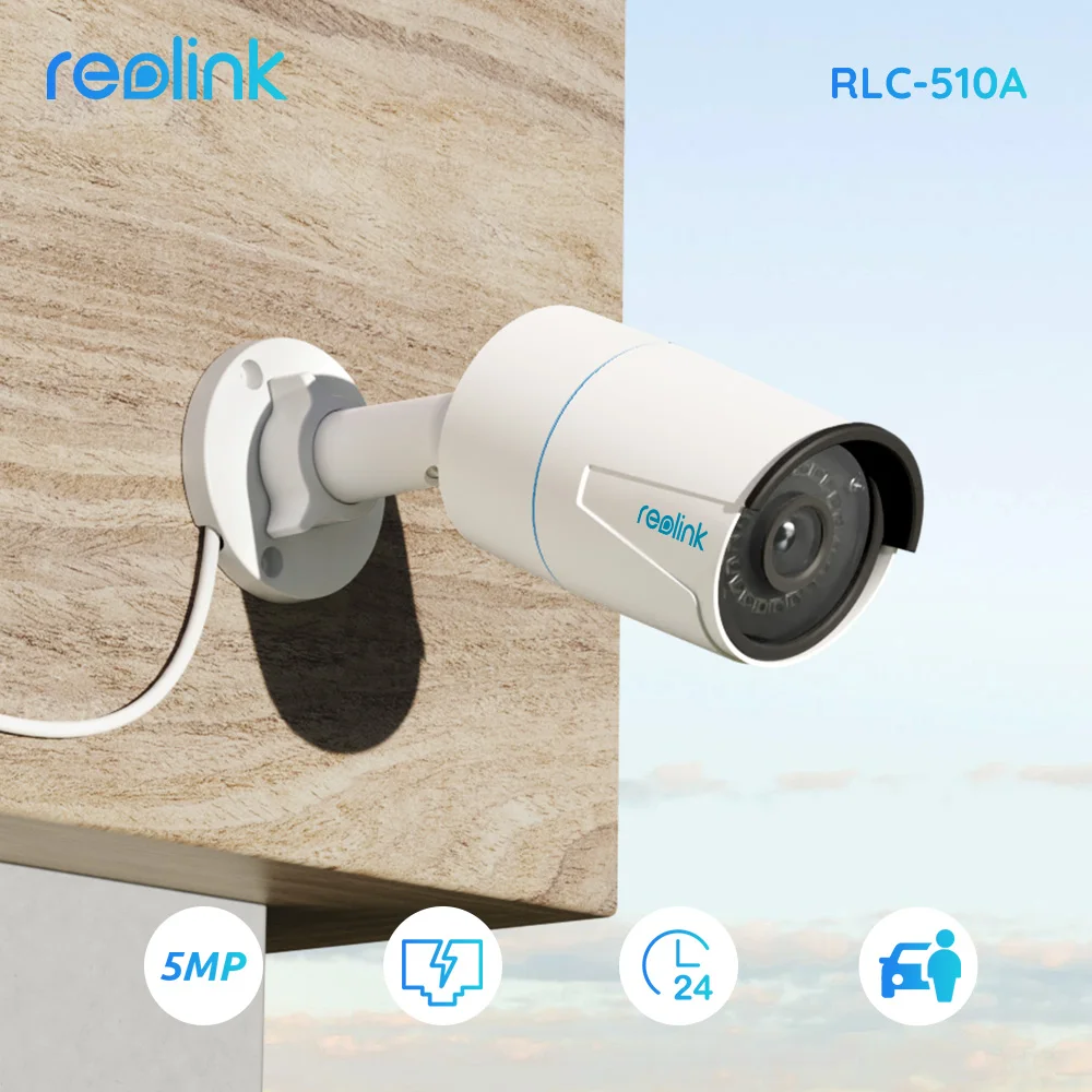Reolink Outdoor Ip Camera 5MP Poe Waterdichte Infrarood Nachtzicht