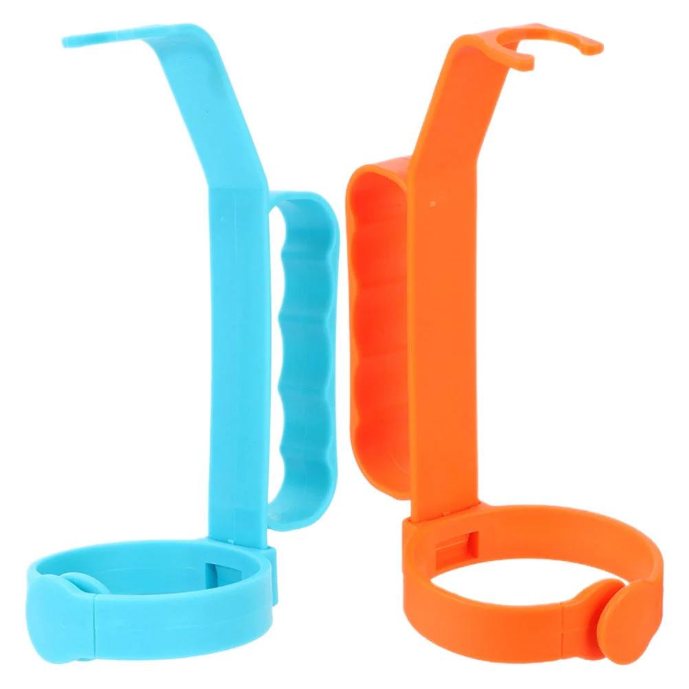 

2 Pcs Handle Soda Pouring Drinks Grip Stand Bottle Bar Cola Carrier with Easy-to-hold Plastic Beverages Sprite