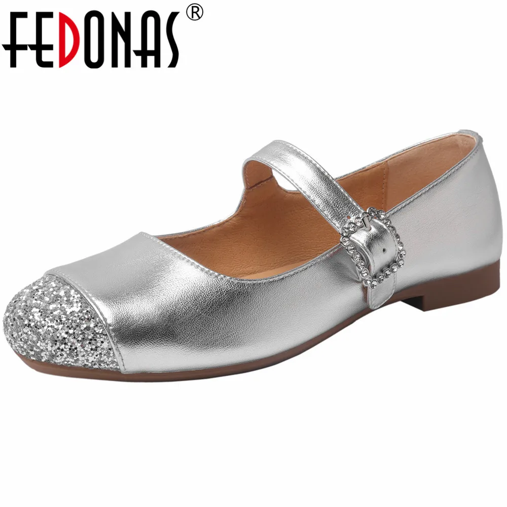 

FEDONAS Fashion Mixed Colors Women Pumps Spring Summer Low Heels Buckle Strap Round Toe Mary Janes Casual Working Shoes Woman