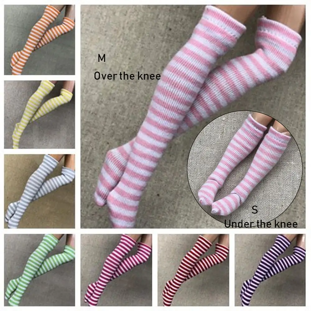 Fashion Dollhouse Decoration  Children  Girl Stripe Socks Christmas Gift 's Clothes Accessories 1/6  Stockings