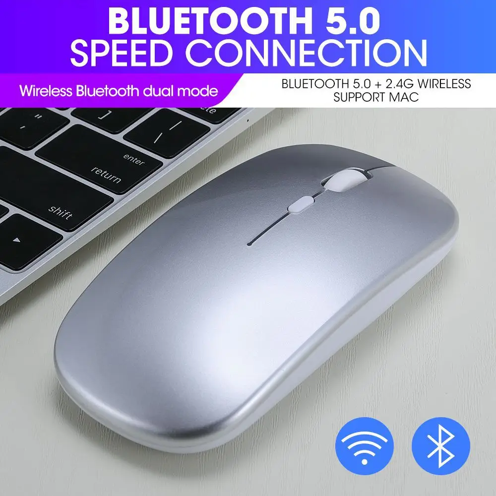 

High Quality In-Stock Rechargeable Wireless Bluetooth Mouse USB Unplugged Silent Computer Mouse long endurance