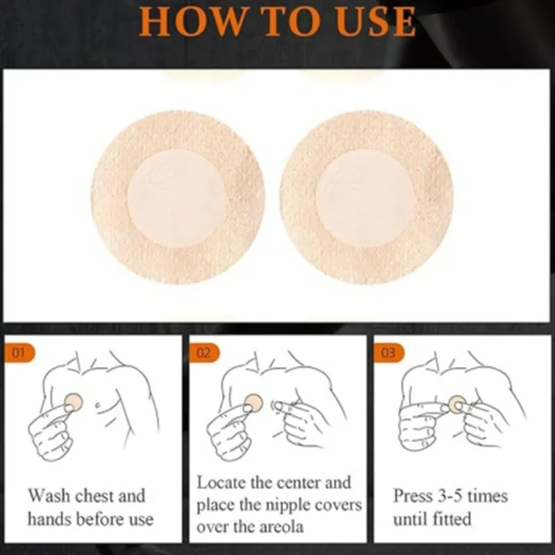 Traceless Nipple Cover Men Self-adhesive Thin Chest Patch Avoid Injury Breathable Nipple Covers Anti Convex Point Chest Tapes