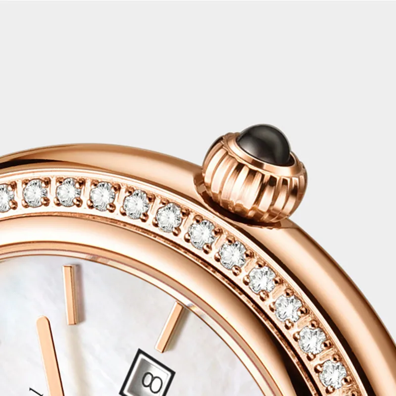 Relogio Feminino CARNIVAL Brand Fashion Rose Gold Watch for Women Ladies Waterproof Quartz Wristwatch Sapphire Clock Reloj Mujer