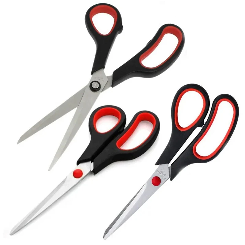 3pcs 바느질 가위 재단사 가위 사무실 학교 바느질 직물 공예 용품에 대 한 다목적 날카로운 스테인레스 스틸 가위