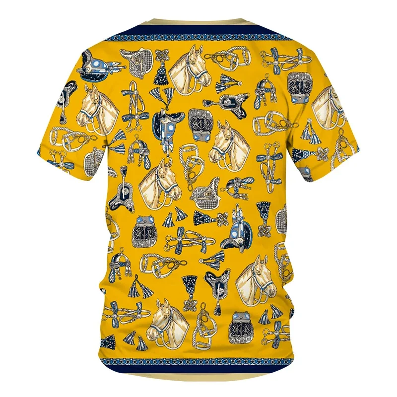 Luxus Barock Stil 3D Druck männer T-shirts Mode Rundhals Kurzarm Lose Tops Tees Übergroßen Männer Kleidung 6XL 2023 neue – Detail 34