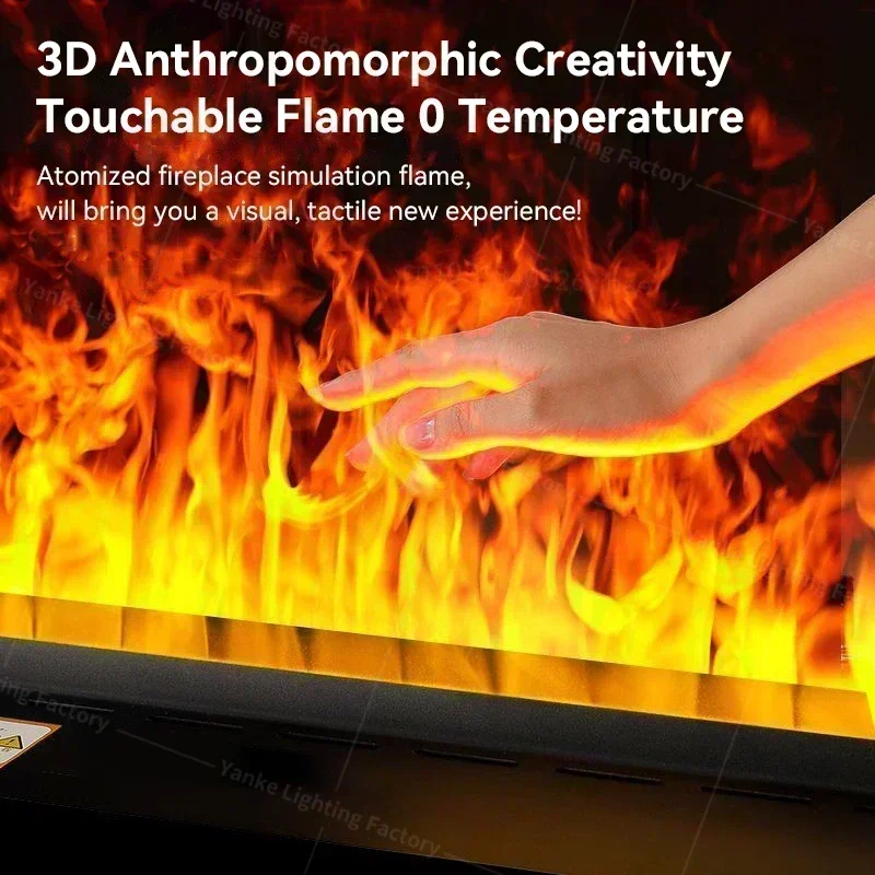 Smart Fireplace APP Control 3D Colorful Flame Atomized LED ECO Water Vapor Indoor Electric Fireplace TV Wall Living Room Decor
